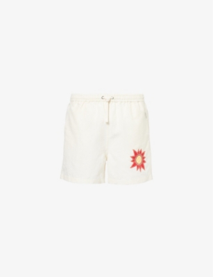 PLEASING: Burst linen and cotton-blend shorts