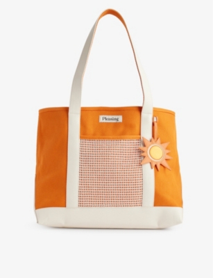 PLEASING: Sunburst cotton-canvas tote bag