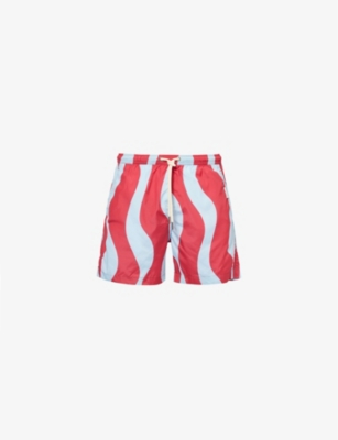 PLEASING: Wavy recycled-polyester swim shorts