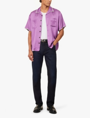 Citizen Of Humanity Gage Regular-fit Straight-leg Mid-rise Stretch-denim And Cashmere Jeans In Falcon (dk Indigo)