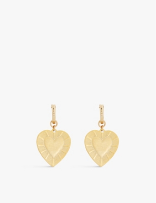 BRINKER AND ELIZA: The Best Is Yet To Come 24ct yellow gold-plated brass huggies