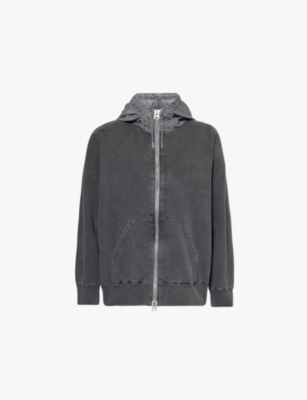 SACAI - Garment Dye cotton-jersey hoodie | Selfridges.com
