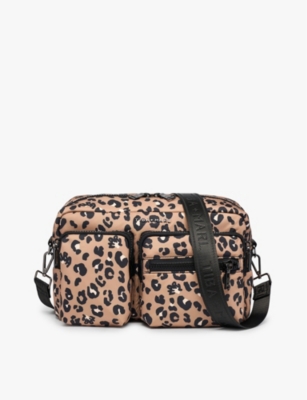 Axel leopard-print shell changing bag<BR/><BR/>