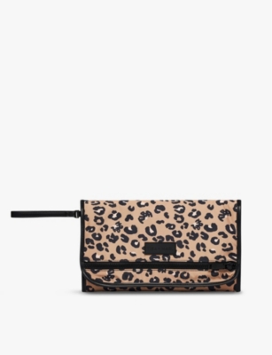 Etta leopard-print shell changing clutch<BR/><BR/>