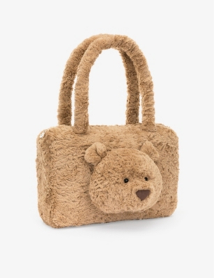 Jellycat Womens  Bartholomew Bear Soft Woven Tote Bag 24cm