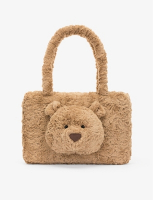 Jellycat Womens  Bartholomew Bear Soft Woven Tote Bag 24cm