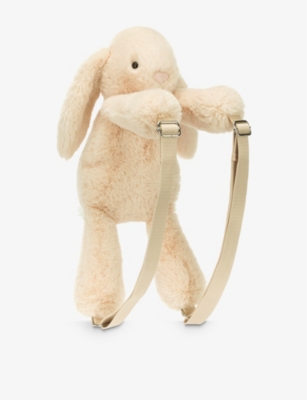 JELLYCAT: Smudge Rabbit soft woven backpack 43cm