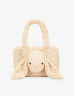 Jellycat Womens  Smudge Rabbit Soft Woven Tote Bag 36cm