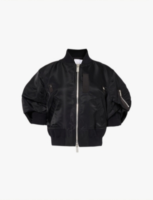 SACAI: Puff-sleeved padded shell jacket