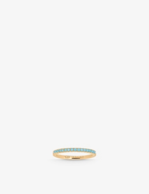 SIF JAKOBS: Ellera 18ct yellow-gold sterling-silver and turquoise ring