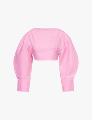 Jacquemus Le Haut Casaco Hollowed Out Blouse In Pink