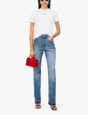 Jacquemus T-shirt Gros Grain With Logo In White