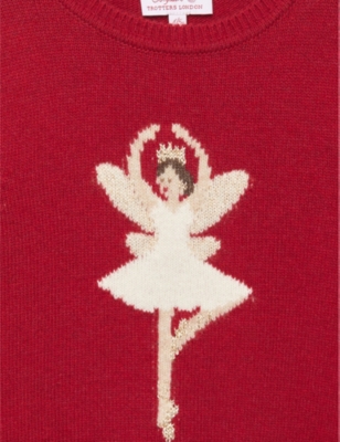 TROTTERS: Fairy-motif long-sleeve knitted jumper 2-11 years