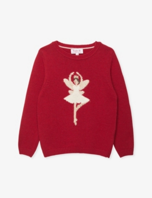 TROTTERS: Fairy-motif long-sleeve knitted jumper 2-11 years