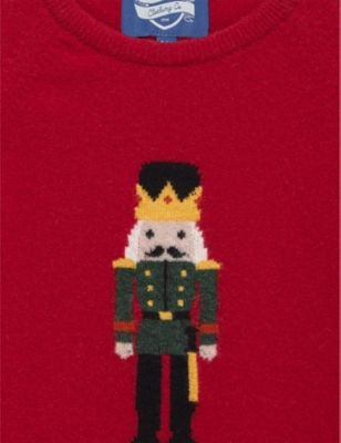 TROTTERS: Nutcracker graphic-intarsia knitted jumper 2-11 years