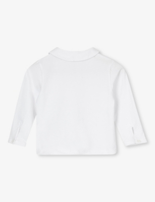 Trotters Arthur Long-sleeve Stretch-cotton Shirt 3 Months - 7 Years Whit