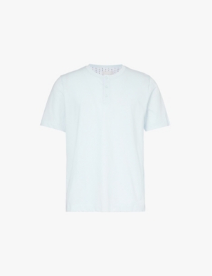 HANRO: Henley round-neck regular-fit cotton-jersey T-shirt