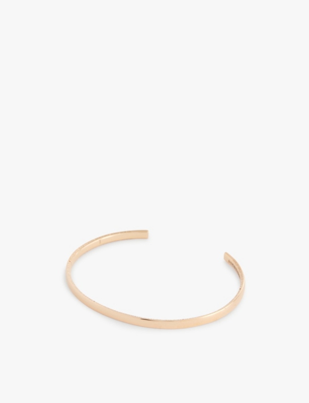 886 Fine Poem engraved 9ct yellow-gold cuff