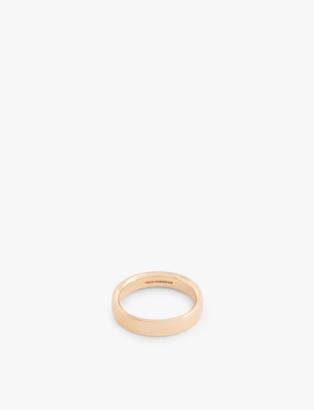 886 polished-finish medium 9ct yellow-gold ring