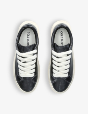 Wilson logo-engraved leather low-top trainers