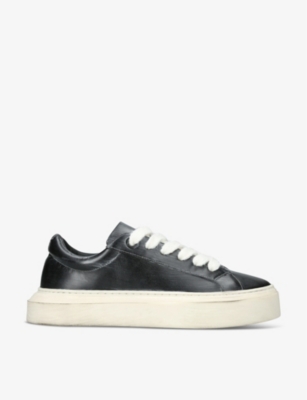 COLE BUXTON: Wilson logo-engraved leather low-top trainers