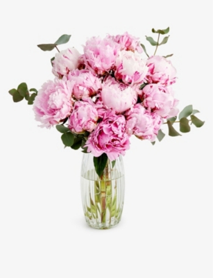 AOYAMA FLOWER MARKET: Pink Peony floral and foliage bouquet