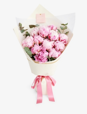 AOYAMA FLOWER MARKET: Pink Peony floral and foliage bouquet