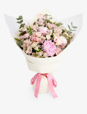 AOYAMA FLOWER MARKET: Cotton Candy medium floral and foliage bouquet