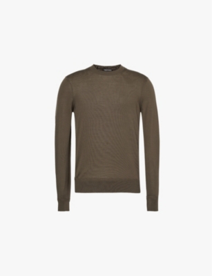 TOM FORD: Crew-neck regular-fit wool knitted jumper