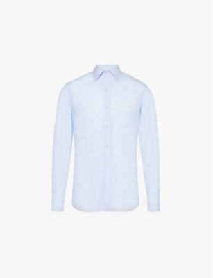 TOM FORD: Gingham-print slim-fit cotton shirt