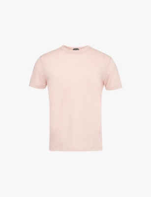 TOM FORD: Brand-embroidered regular-fit cotton-blend T-shirt