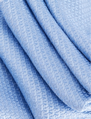 Textured-weave wide-blade silk tie