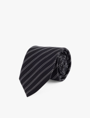 TOM FORD: Striped wide-blade silk tie