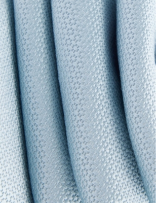 Textured wide-blade silk and cotton-blend tie