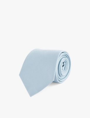TOM FORD: Textured wide-blade silk and cotton-blend tie