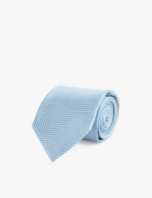 TOM FORD: Chevron-pattern wide-blade silk tie