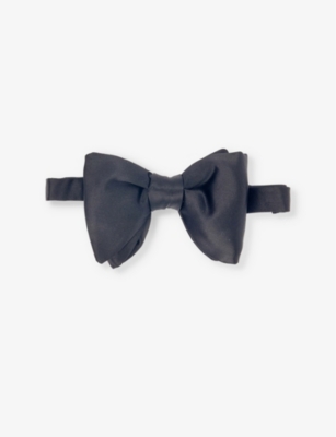 TOM FORD: Layered-bow gathered silk bow tie