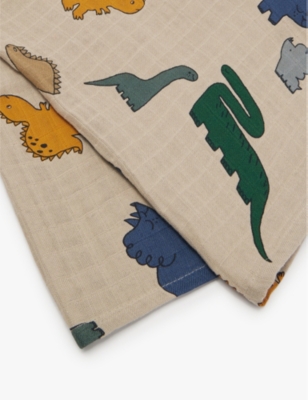 LIEWOOD: Lewis Bunny-Pattern Cotton Muslin Cloth Set of Two