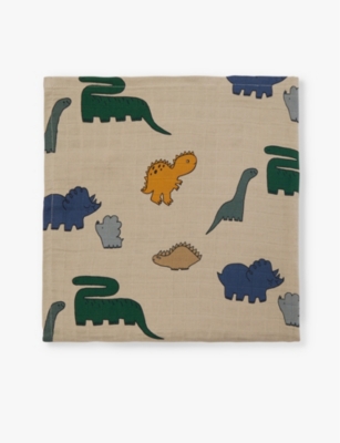 LIEWOOD: Lewis Bunny-Pattern Cotton Muslin Cloth Set of Two