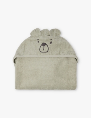 LIEWOOD: Albert Bear cotton hooded towel