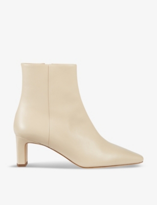 Lk Bennett Womens Tan-sand Margaux Heeled Leather Ankle Boots In Tan-sand