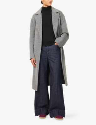 POLO RALPH LAUREN: Belted Notch-Lapels Wool Coat