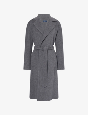 POLO RALPH LAUREN: Belted Notch-Lapels Wool Coat