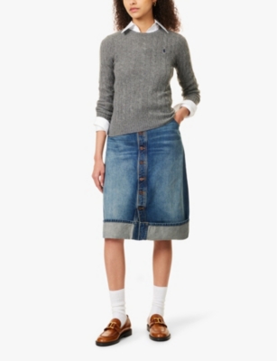 Polo Ralph Lauren Julianna Sweater In Battalion Grey Heather