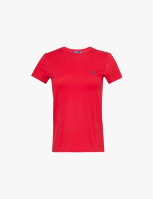 Polo Ralph Lauren Polo Pony Knitted T-shirt In Fall Red