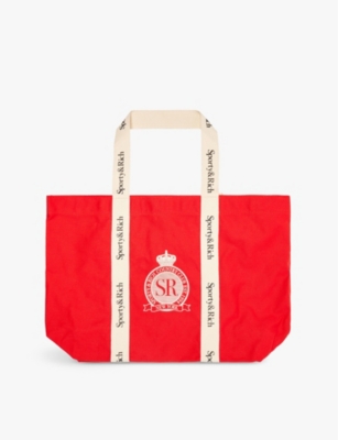 SPORTY RICH Royal Club cotton canvas tote bag Selfridges