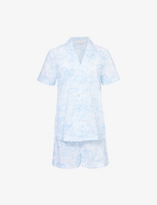 DEREK ROSE: Ledbury relaxed-fit cotton pyjama set