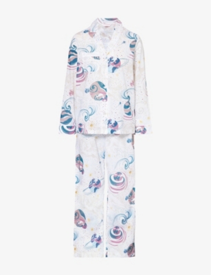 DEREK ROSE: Ledbury relaxed-fit cotton pyjama set