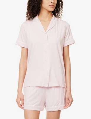 DEREK ROSE WOMENS PINK LARA RELAXED-FIT STRETCH-JERSEY PYJAMA SET 