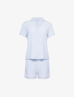 DEREK ROSE: Ethan camp-collar stretch-jersey pyjama set